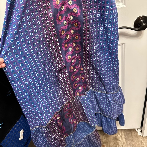 Blue and‎ Purple Sleeveless Maxi Sundress - Picture 4 of 8